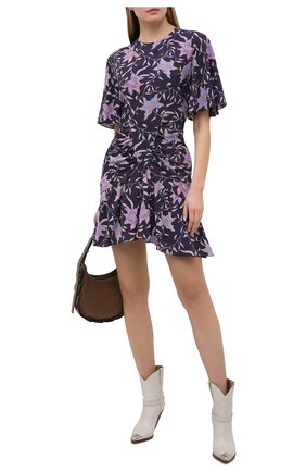 Женское платье из вискозы ISABEL MARANT ETOILE фиолетового цвета по цене 41850 руб., арт. R01861-21P028E/0SIAS | Фото 2 Женское платье из вискозы ISABEL MARANT ETOILE фиолетового цвета, арт. R01861-21P028E/0SIAS | Фото 2
