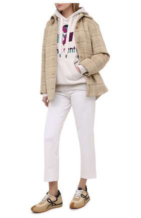Женский хлопковое худи ISABEL MARANT ETOILE кремвого цвета по цене 29950 руб., арт. SW0031-21P039E/MANSEL | Фото 2 Женский хлопковое худи ISABEL MARANT ETOILE кремвого цвета, арт. SW0031-21P039E/MANSEL | Фото 2