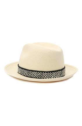 Женская соломенная шляпа valentino x borsalino VALENTINO черно-белого цвета по цене 56250 руб., арт. VW2HAA57/WDI | Фото 2 Женская соломенная шляпа valentino x borsalino VALENTINO черно-белого цвета, арт. VW2HAA57/WDI | Фото 2