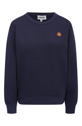 Женский хлопковый свитшот KENZO синего цвета по цене 22250 руб., арт. FB52SW8204ML | Фото 1 Женский хлопковый свитшот KENZO синего цвета, арт. FB52SW8204ML | Фото 1