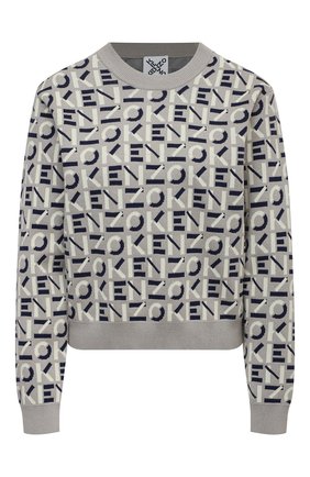 Женский хлопковый пуловер kenzo sport KENZO серого цвета по цене 27850 руб., арт. FB52PU5323SC | Фото 1 Женский хлопковый пуловер kenzo sport KENZO серого цвета, арт. FB52PU5323SC | Фото 1