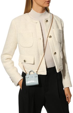 Женская сумка 62 sicily micro DOLCE & GABBANA голубого цвета по цене 110500 руб., арт. BI1404/A2V87/CYAC | Фото 2 Женская сумка 62 sicily micro DOLCE & GABBANA голубого цвета, арт. BI1404/A2V87/CYAC | Фото 2