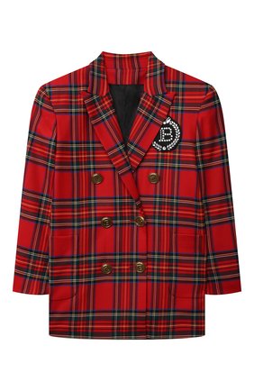 Детский двубортный жакет BALMAIN красного цвета по цене 136000 руб., арт. 6O2094 | Фото 1 Детский двубортный жакет BALMAIN красного цвета, арт. 6O2094 | Фото 1 (Рукава: Длинные; Девочки Кросс-КТ: Жакет-одежда; Региональные ограничения белый список (Axapta Mercury): RU; Ростовка одежда: 10 - 11 лет | 140 - 146см, 12 лет | 152 см, 13 - 15 лет | 158 см, 16 лет | 164 см, 8 лет | 128 см)