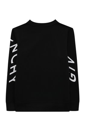 Детский хлопковый свитшот GIVENCHY черного цвета по цене 18700 руб., арт. H25240 | Фото 2 Детский хлопковый свитшот GIVENCHY черного цвета, арт. H25240 | Фото 2 (Материал внешний: Хлопок; Рукава: Длинные; Мальчики Кросс-КТ: Толстовка-одежда; Ростовка одежда: 10 - 11 лет | 140 - 146см, 12 лет | 152 см, 5 лет | 110 см, 6 лет | 116 см, 8 лет | 128 см)