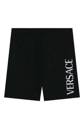 Детские шорты VERSACE черного цвета по цене 9950 руб., арт. 1000041/1A00018/8A-14A | Фото 1 Детские шорты VERSACE черного цвета, арт. 1000041/1A00018/8A-14A | Фото 1