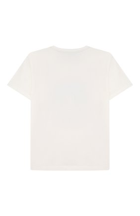 Детский хлопковая футболка VERSACE белого цвета, арт. 1000101/1A00122 | Фото 2 (Материал внешний: Хлопок; Рукава: Короткие; Ростовка одежда: 12 мес | 80 см, 18 мес | 86 см, 24 мес | 92 см, 36 мес | 98 см)