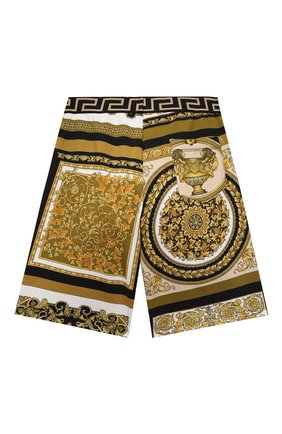 Детские хлопковые шорты VERSACE разноцветного цвета по цене 19550 руб., арт. 1000124/1A00265/4A-6A | Фото 2 Детские хлопковые шорты VERSACE разноцветного цвета, арт. 1000124/1A00265/4A-6A | Фото 2