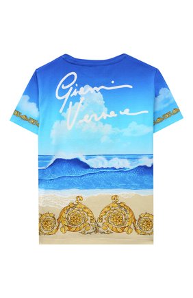 Детская хлопковая футболка VERSACE разноцветного цвета по цене 16350 руб., арт. 1000129/1A00192/4A-6A | Фото 2 Детская хлопковая футболка VERSACE разноцветного цвета, арт. 1000129/1A00192/4A-6A | Фото 2