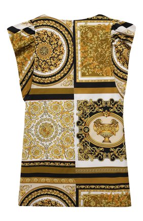 Детское хлопковое платье VERSACE разноцветного цвета по цене 38000 руб., арт. 1000175/1A00306/8A-14A | Фото 2 Детское хлопковое платье VERSACE разноцветного цвета, арт. 1000175/1A00306/8A-14A | Фото 2 (Материал подклада: Хлопок; Случай: Повседневный; Материал внешний: Хлопок; Девочки Кросс-КТ: Платье-одежда; Рукава: Короткие; Ростовка одежда: 12 лет | 152 см, 16 лет | 164 см, 8 лет | 128 см)