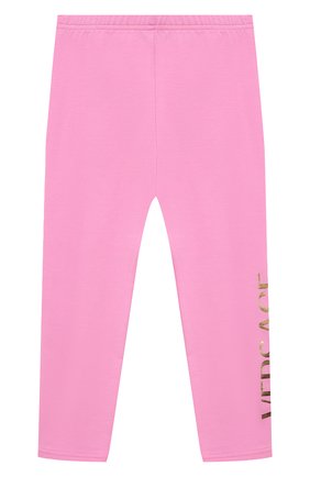 Детские хлопковые леггинсы VERSACE розового цвета по цене 7995 руб., арт. 1000205/1A00328 | Фото 1 Детские хлопковые леггинсы VERSACE розового цвета, арт. 1000205/1A00328 | Фото 1