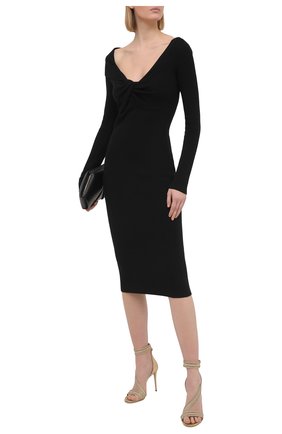 Женское шерстяное платье ALEXANDER MCQUEEN черного цвета по цене 130500 руб., арт. 650269/Q1AR9 | Фото 2 Женское шерстяное платье ALEXANDER MCQUEEN черного цвета, арт. 650269/Q1AR9 | Фото 2
