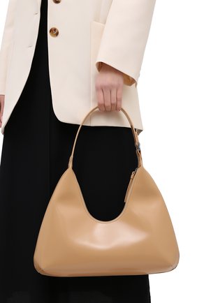 Женская сумка amber large BY FAR бежевого цвета, арт. 20PFAMRSCEWLAR | Фото 2 (Сумки-технические: Сумки top-handle; Размер: medium, large; Материал: Натуральная кожа)