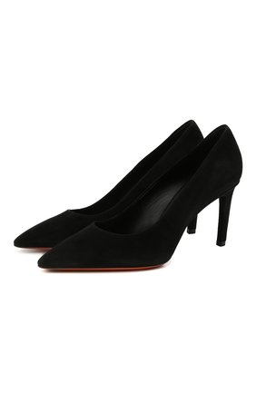 Женские замшевые туфли SANTONI черного цвета по цене 42400 руб., арт. WDPM59356HA2TMGDN01 | Фото 1 Женские замшевые туфли SANTONI черного цвета, арт. WDPM59356HA2TMGDN01 | Фото 1