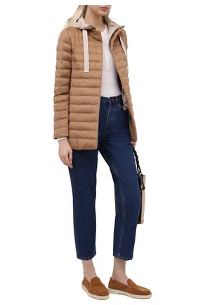 Женские замшевые лоферы SANTONI коричневого цвета по цене 39500 руб., арт. WUYA58673TISNPYLC50 | Фото 2 Женские замшевые лоферы SANTONI коричневого цвета, арт. WUYA58673TISNPYLC50 | Фото 2