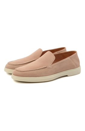 Женские замшевые лоферы SANTONI розового цвета по цене 39500 руб., арт. WUYA58673TISNPYLP20 | Фото 1 Женские замшевые лоферы SANTONI розового цвета, арт. WUYA58673TISNPYLP20 | Фото 1