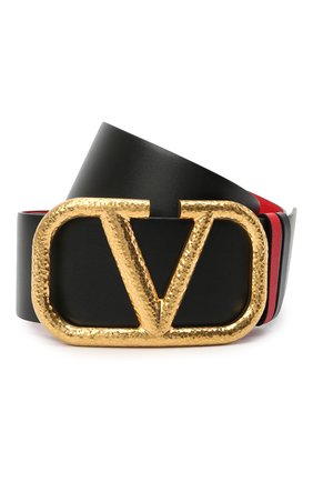Женский кожаный ремень VALENTINO черного цвета по цене 67800 руб., арт. VW2T0S10/TAL | Фото 1 Женский кожаный ремень VALENTINO черного цвета, арт. VW2T0S10/TAL | Фото 1 (Материал: Кожа)