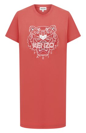 Женское хлопковое платье KENZO кораллового цвета по цене 18950 руб., арт. FB52R07754YA | Фото 1 Женское хлопковое платье KENZO кораллового цвета, арт. FB52R07754YA | Фото 1 (Случай: Повседневный; Материал внешний: Хлопок; Женское Кросс-КТ: Платье-одежда; Стили: Спорт-шик; Длина Ж (юбки, платья, шорты): Мини; Рукава: Короткие)