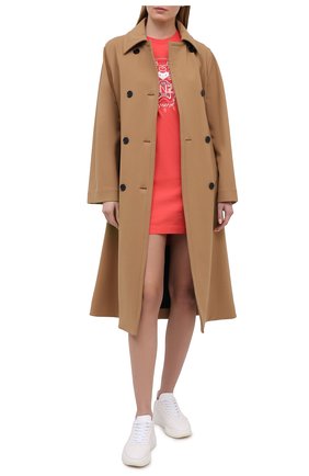 Женское хлопковое платье KENZO кораллового цвета по цене 18950 руб., арт. FB52R07754YA | Фото 2 Женское хлопковое платье KENZO кораллового цвета, арт. FB52R07754YA | Фото 2 (Случай: Повседневный; Материал внешний: Хлопок; Женское Кросс-КТ: Платье-одежда; Стили: Спорт-шик; Длина Ж (юбки, платья, шорты): Мини; Рукава: Короткие)