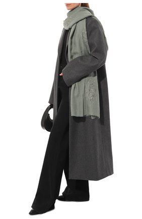 Женская шаль из шелка и шерсти VINTAGE SHADES светло-зеленого цвета по цене 18150 руб., арт. 32293 | Фото 2 Женская шаль из шелка и шерсти VINTAGE SHADES светло-зеленого цвета, арт. 32293 | Фото 2