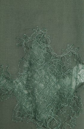 Женская шерстяная шаль VINTAGE SHADES зеленого цвета, арт. 4286 | Фото 2 (Материал: Шерсть, Текстиль)