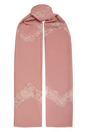 Женская шерстяная шаль VINTAGE SHADES розового цвета, арт. 8999 | Фото 1 (Материал: Шерсть, Текстиль)