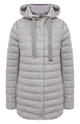 Женская пуховая куртка HERNO серого цвета по цене 152000 руб., арт. PI1093D/38087 | Фото 1 Женская пуховая куртка HERNO серого цвета, арт. PI1093D/38087 | Фото 1