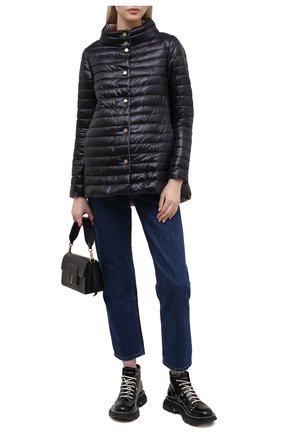 Женская пуховая куртка HERNO черного цвета по цене 52400 руб., арт. PI1234D/12017 | Фото 2 Женская пуховая куртка HERNO черного цвета, арт. PI1234D/12017 | Фото 2