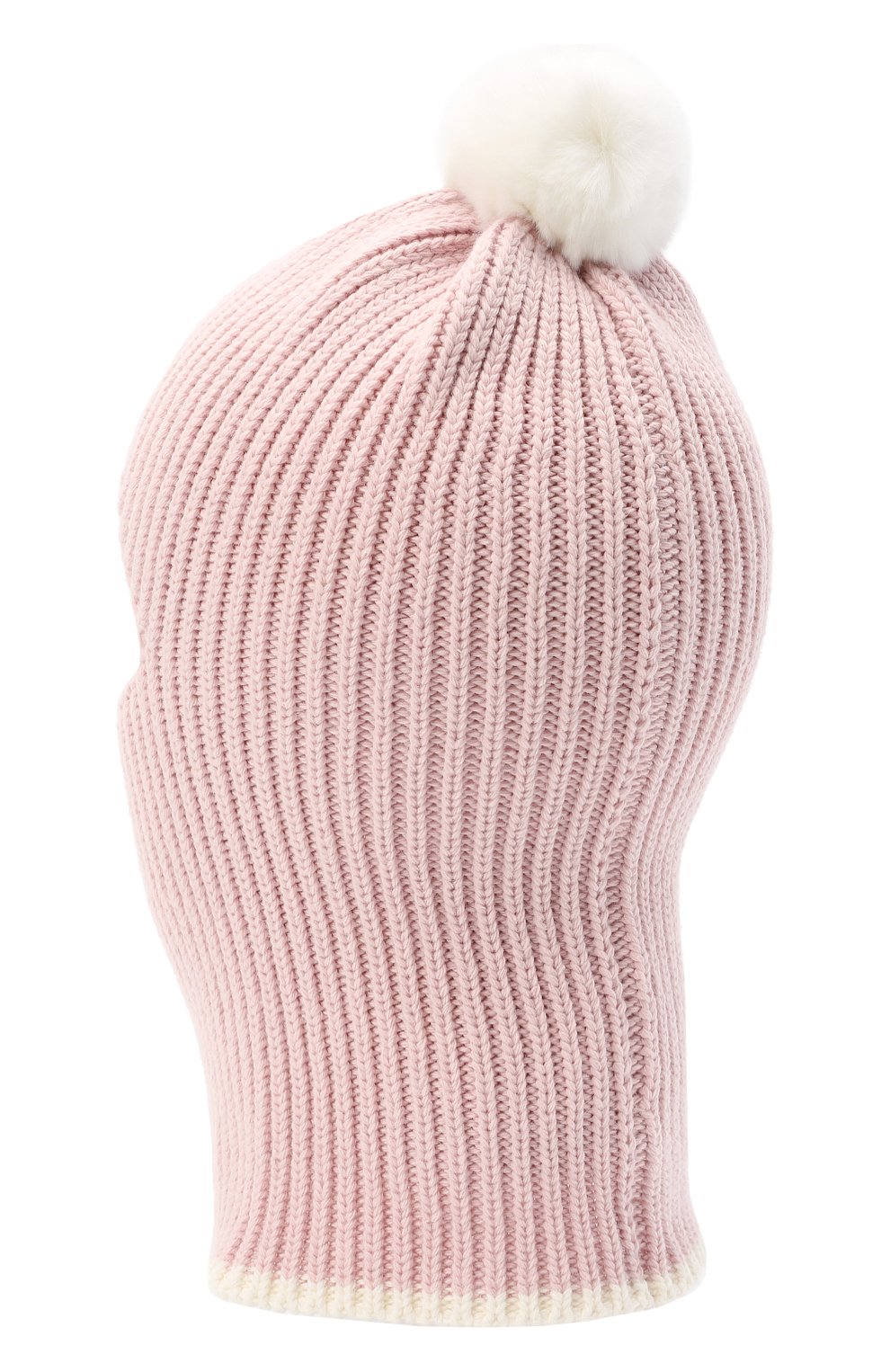Детского хлопковая шапка-балаклава CHOBI светло-розового цвета, арт. WH-3012 | Фото 2 (Материал: Текстиль, Синтетический материал, Хлопок)