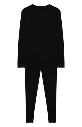 Мужского комплект из лонгслива и брюк WOOL&COTTON черного цвета по цене 7320 руб., арт. BJGFPK | Фото 1 Мужского комплект из лонгслива и брюк WOOL&COTTON черного цвета, арт. BJGFPK | Фото 1