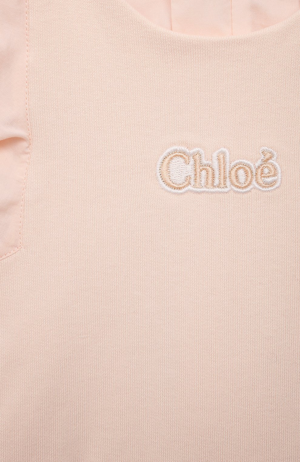 Детский хлопковый комбинезон CHLOÉ розового цвета по цене 14150 руб., арт. C04181 | Фото 3 Детский хлопковый комбинезон CHLOÉ розового цвета, арт. C04181 | Фото 3