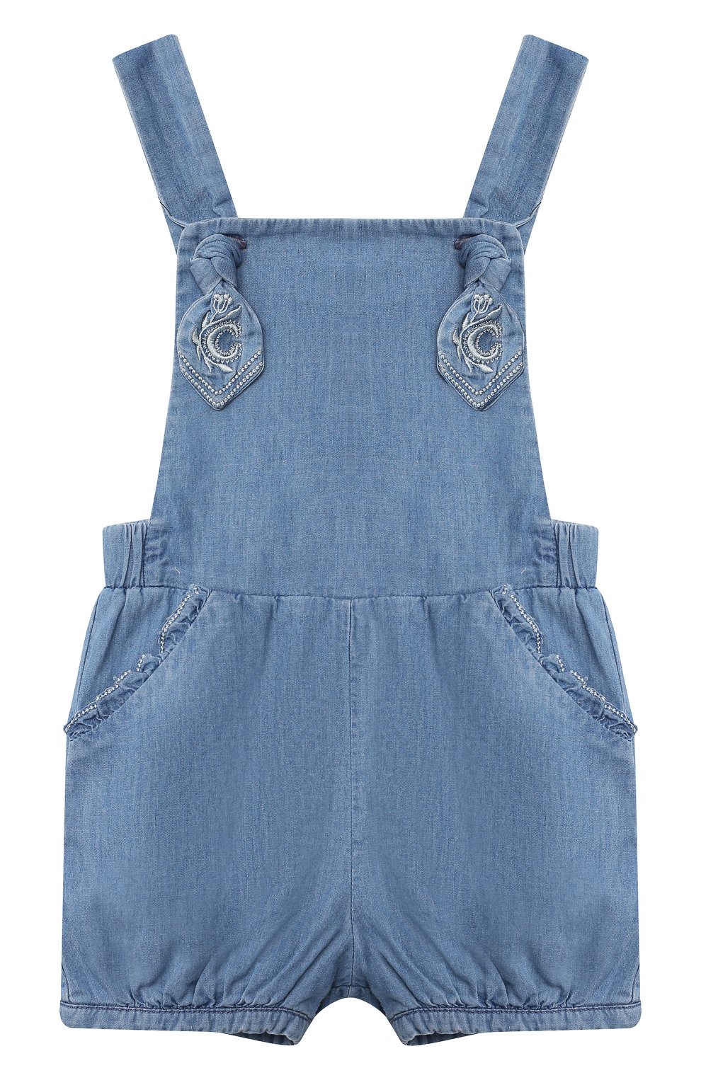 Детский комбинезон CHLOÉ голубого цвета, арт. C04184 | Фото 1
