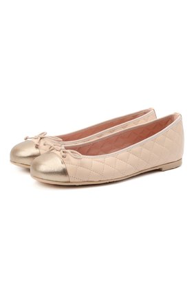 Детские кожаные балетки PRETTY BALLERINAS бежевого цвета по цене 10600 руб., арт. 48.804/AMI/C0T0N | Фото 1 Детские кожаные балетки PRETTY BALLERINAS бежевого цвета, арт. 48.804/AMI/C0T0N | Фото 1