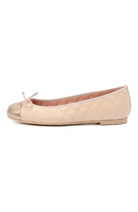Детские кожаные балетки PRETTY BALLERINAS бежевого цвета по цене 10600 руб., арт. 48.804/AMI/C0T0N | Фото 2 Детские кожаные балетки PRETTY BALLERINAS бежевого цвета, арт. 48.804/AMI/C0T0N | Фото 2