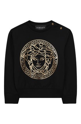 Детский хлопковый свитшот VERSACE черного цвета по цене 13750 руб., арт. 1000174/1A00229 | Фото 1 Детский хлопковый свитшот VERSACE черного цвета, арт. 1000174/1A00229 | Фото 1 (Рукава: Длинные; Материал внешний: Хлопок; Ростовка одежда: 12 мес | 80 см, 18 мес | 86 см, 24 мес | 92 см, 36 мес | 98 см)