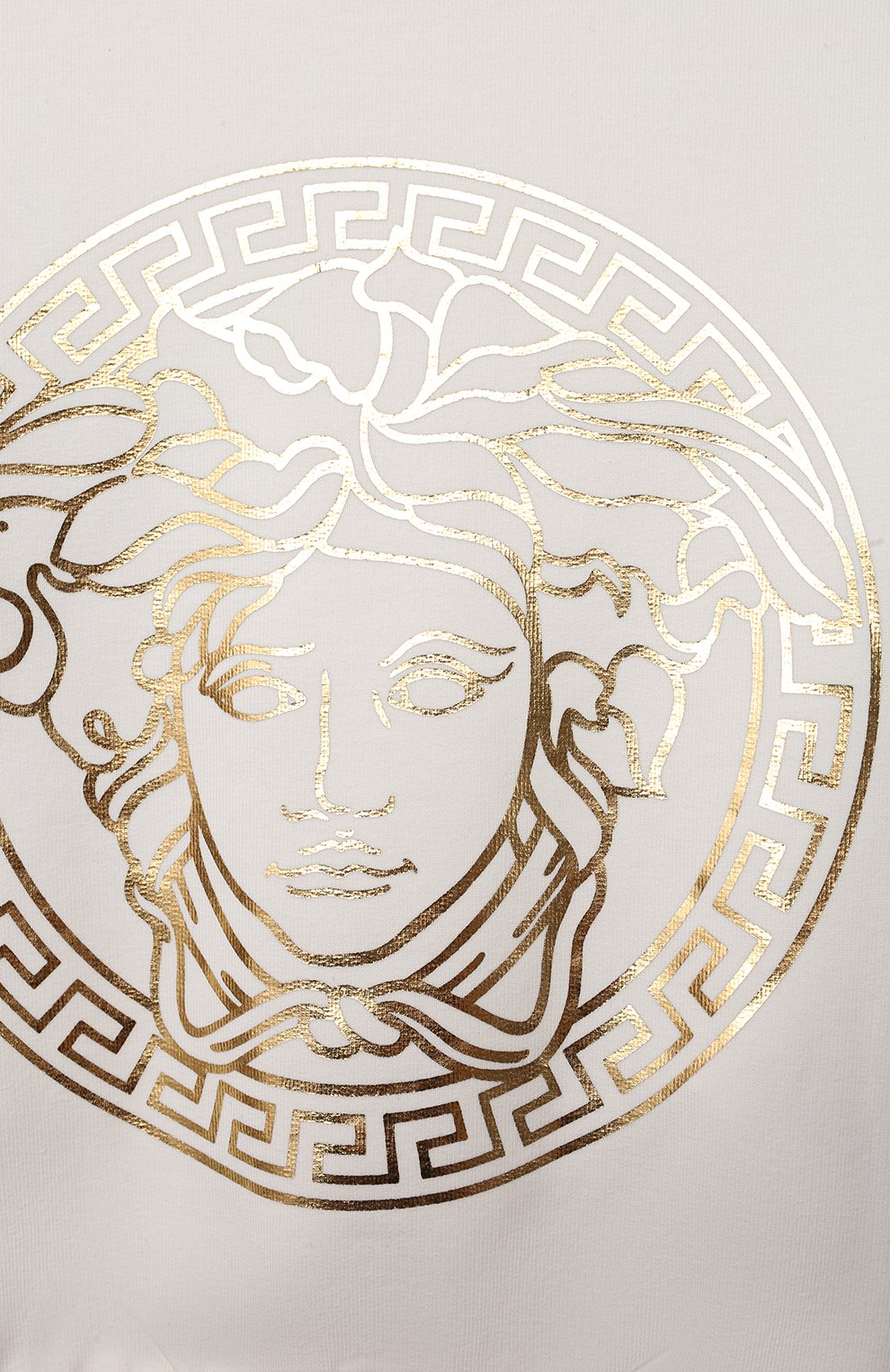 Детский хлопковый свитшот VERSACE белого цвета по цене 13750 руб., арт. 1000174/1A00229 | Фото 3 Детский хлопковый свитшот VERSACE белого цвета, арт. 1000174/1A00229 | Фото 3