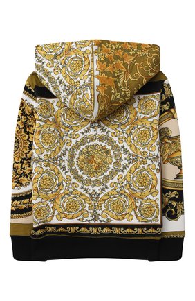 Детский хлопковая толстовка VERSACE золотого цвета по цене 23050 руб., арт. 1000335/1A00265 | Фото 2 Детский хлопковая толстовка VERSACE золотого цвета, арт. 1000335/1A00265 | Фото 2