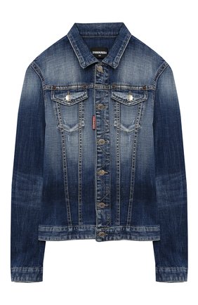 Детского джинсовая куртка DSQUARED2 синего цвета по цене 27050 руб., арт. DQ01GT-D005F | Фото 1 Детского джинсовая куртка DSQUARED2 синего цвета, арт. DQ01GT-D005F | Фото 1
