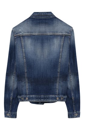 Детского джинсовая куртка DSQUARED2 синего цвета по цене 27050 руб., арт. DQ01GT-D005F | Фото 2 Детского джинсовая куртка DSQUARED2 синего цвета, арт. DQ01GT-D005F | Фото 2