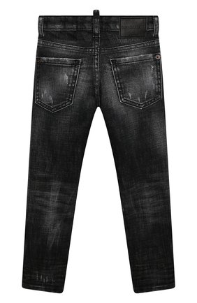 Детские джинсы DSQUARED2 черного цвета по цене 27050 руб., арт. DQ0234-D004Z | Фото 2 Детские джинсы DSQUARED2 черного цвета, арт. DQ0234-D004Z | Фото 2