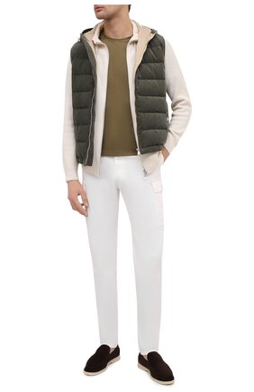 Мужская хлопковая футболка ZILLI SPORT хаки цвета по цене 34800 руб., арт. MFU-13075-447782/0020 | Фото 2 Мужская хлопковая футболка ZILLI SPORT хаки цвета, арт. MFU-13075-447782/0020 | Фото 2