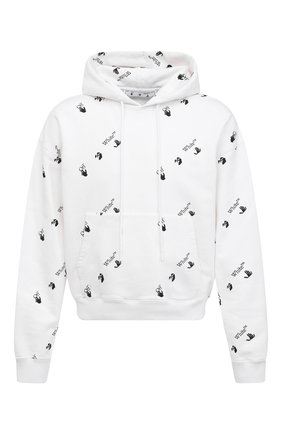 Мужской хлопковое худи OFF-WHITE белого цвета по цене 52950 руб., арт. 0MBB037R21FLE008 | Фото 1 Мужской хлопковое худи OFF-WHITE белого цвета, арт. 0MBB037R21FLE008 | Фото 1
