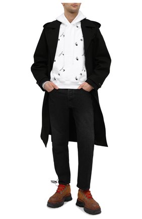 Мужской хлопковое худи OFF-WHITE белого цвета по цене 52950 руб., арт. 0MBB037R21FLE008 | Фото 2 Мужской хлопковое худи OFF-WHITE белого цвета, арт. 0MBB037R21FLE008 | Фото 2