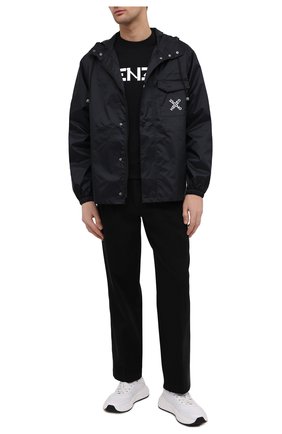 Мужская куртка kenzo sport KENZO черного цвета, арт. FB55BL5601NJ | Фото 2 (Кросс-КТ: Ветровка, Куртка; Материал внешний: Синтетический материал; Длина (верхняя одежда): Короткие; Рукава: Длинные; Материал подклада: Синтетический материал; Стили: Спорт-шик; Региональные ограничения белый список (Axapta Mercury): RU)
