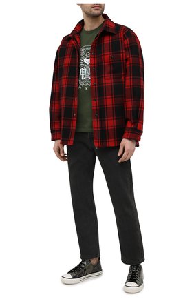 Мужская хлопковая футболка KENZO хаки цвета по цене 9255 руб., арт. FB55TS0204YA | Фото 2 Мужская хлопковая футболка KENZO хаки цвета, арт. FB55TS0204YA | Фото 2 (Принт: С принтом; Рукава: Короткие; Длина (для топов): Стандартные; Материал внешний: Хлопок; Стили: Гранж)