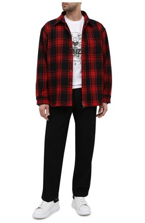 Мужская хлопковая футболка KENZO белого цвета по цене 6965 руб., арт. FB55TS0204YA | Фото 2 Мужская хлопковая футболка KENZO белого цвета, арт. FB55TS0204YA | Фото 2