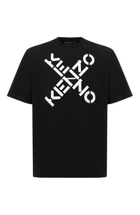 Мужская хлопковая футболка kenzo sport KENZO черно-белого цвета по цене 10750 руб., арт. FA65TS5024SJ | Фото 1 Мужская хлопковая футболка kenzo sport KENZO черно-белого цвета, арт. FA65TS5024SJ | Фото 1