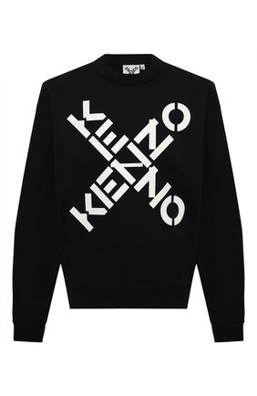 Мужской хлопковый свитшот kenzo sport KENZO черно-белого цвета по цене 23650 руб., арт. FA65SW5214MS | Фото 1 Мужской хлопковый свитшот kenzo sport KENZO черно-белого цвета, арт. FA65SW5214MS | Фото 1