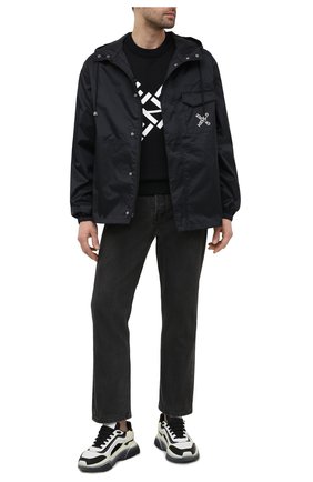 Мужской хлопковый свитшот kenzo sport KENZO черно-белого цвета по цене 23650 руб., арт. FA65SW5214MS | Фото 2 Мужской хлопковый свитшот kenzo sport KENZO черно-белого цвета, арт. FA65SW5214MS | Фото 2