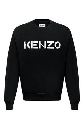 Мужской хлопковый свитшот KENZO черно-белого цвета по цене 21500 руб., арт. FA65SW0004MD | Фото 1 Мужской хлопковый свитшот KENZO черно-белого цвета, арт. FA65SW0004MD | Фото 1