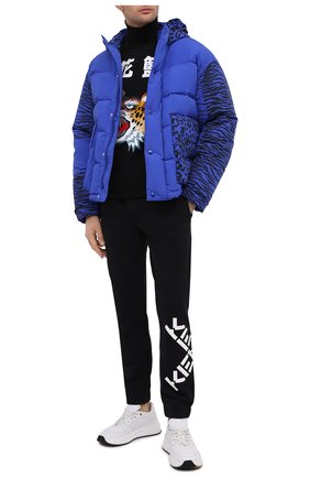 Мужские хлопковые джоггеры kenzo sport KENZO черно-белого цвета по цене 21500 руб., арт. FA65PA7124MS | Фото 2 Мужские хлопковые джоггеры kenzo sport KENZO черно-белого цвета, арт. FA65PA7124MS | Фото 2
